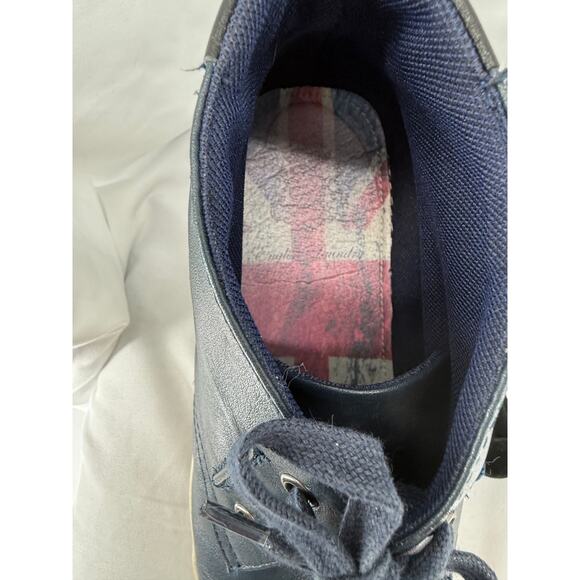 English Laundry Men\'s Blue Black Leather Chukka Boots Size 10 Lace Up Casual main image 7